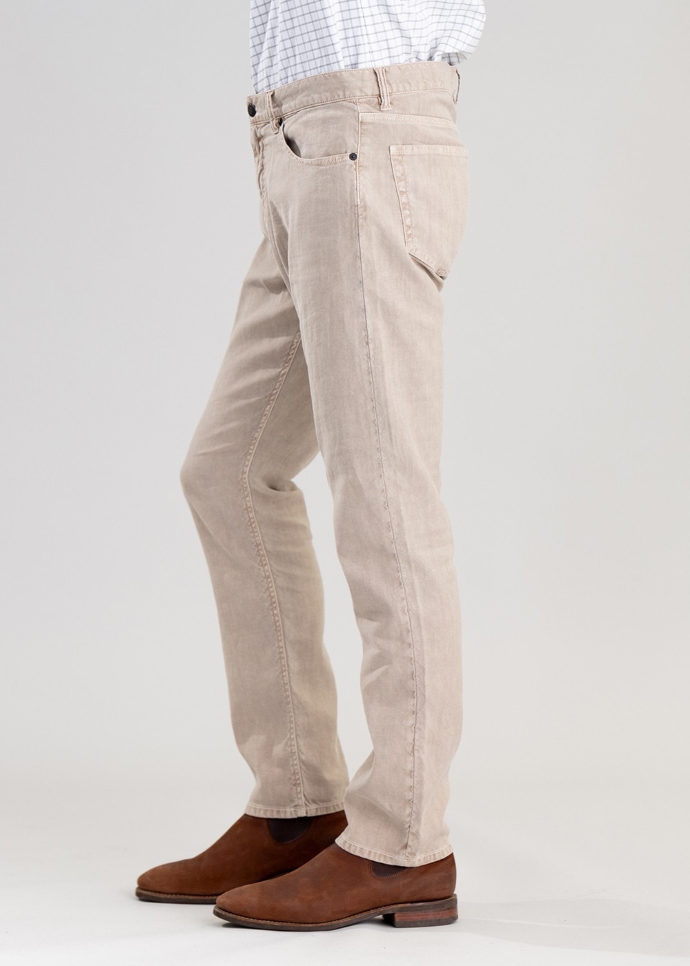 Cotton Linen Jeans - Dry Sand - 3