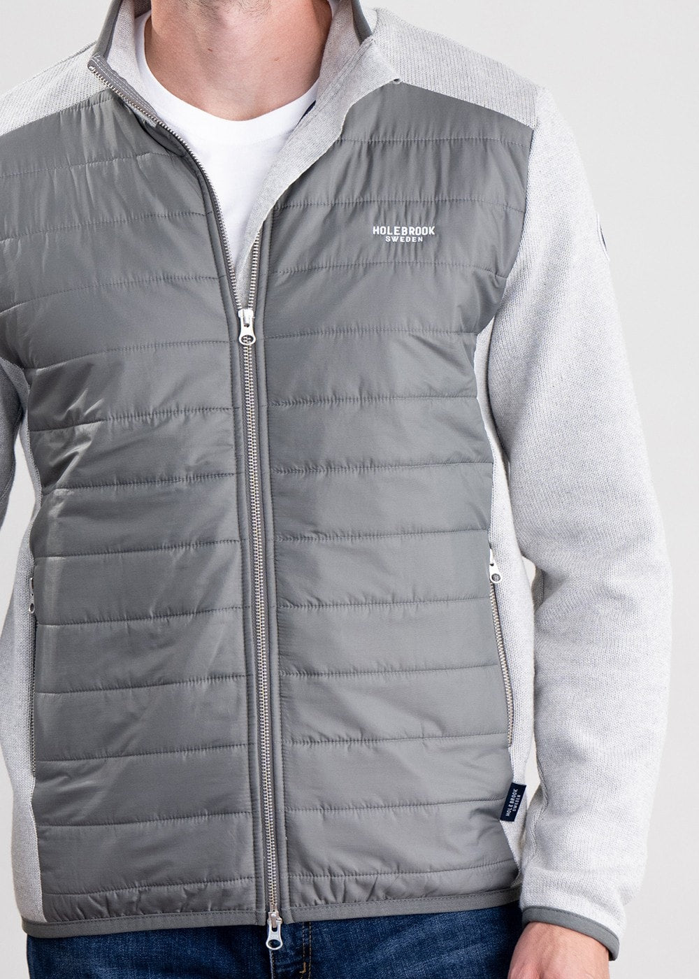 Peder Full Zip Windproof Jacket - Light Grey Melange - 6