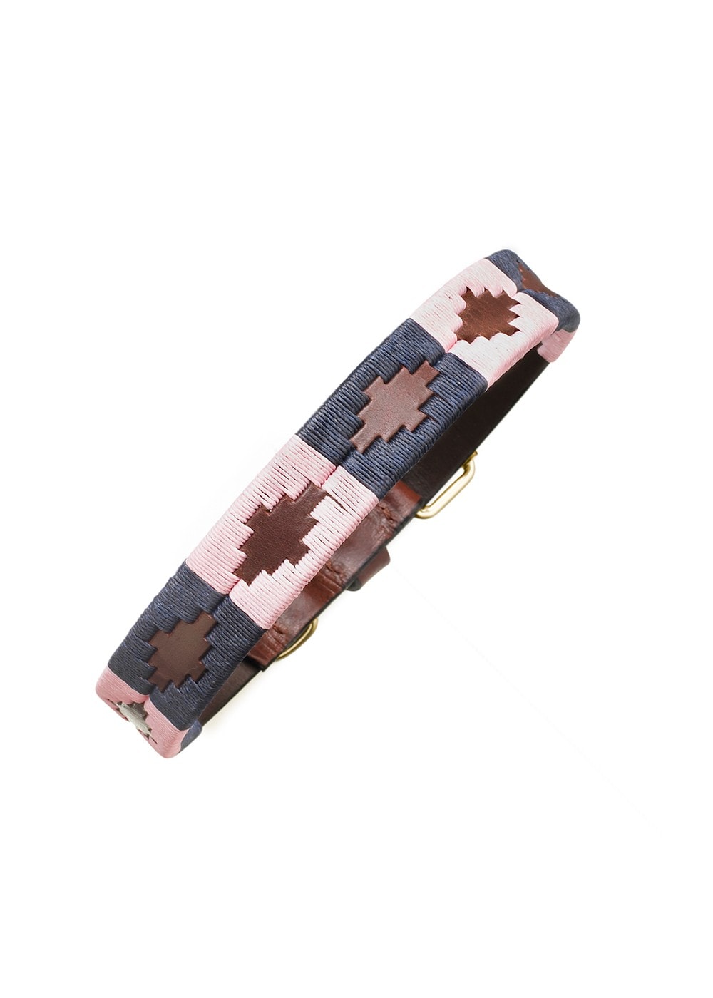 Hermoso Dog Collar - Pink and Navy - 0