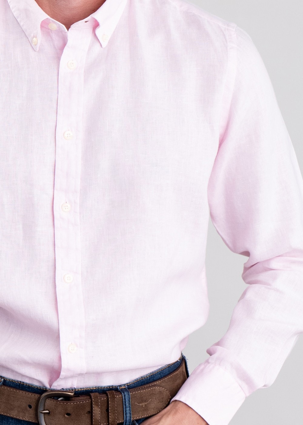 Walsingham Linen Shirt - Pale Pink - 4