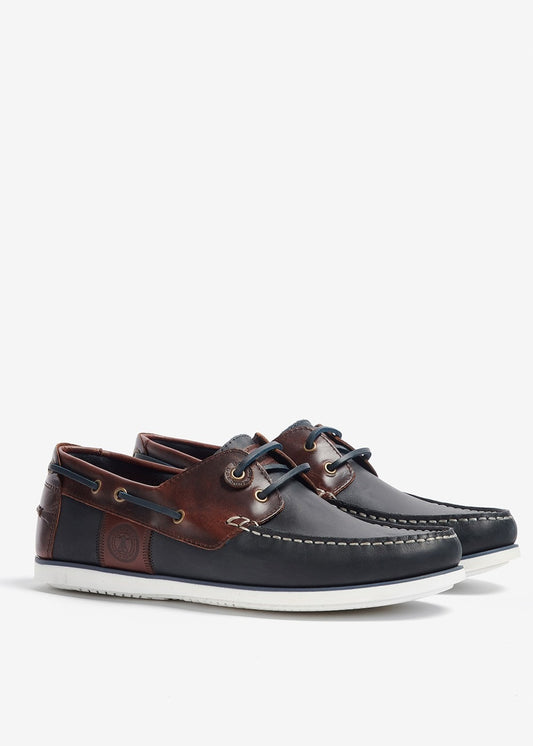 Wake Boat Shoes - Navy and Brown - 1