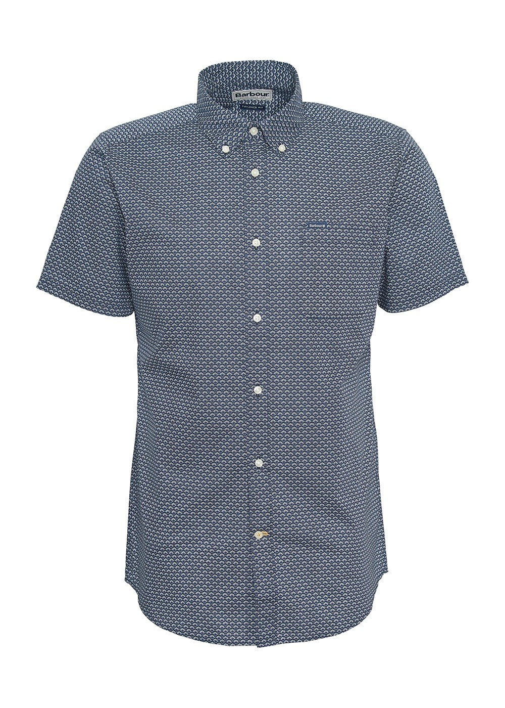 Shell Short Sleeved Tailored Shirt - Navy - 6