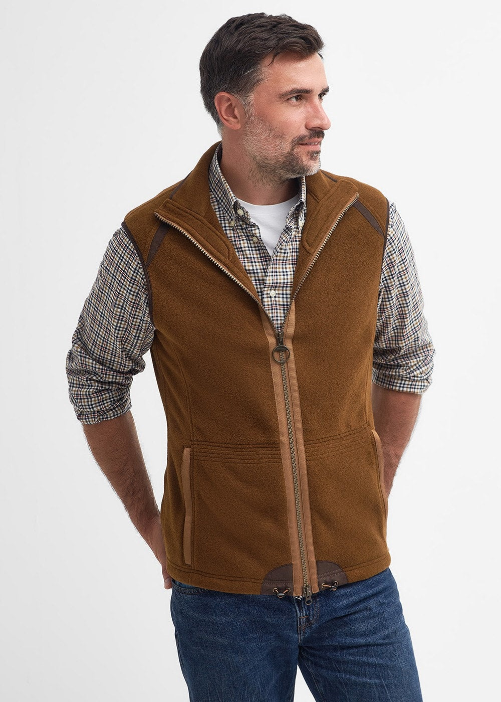 Langdale Fleece Gilet - Rust Brown - 1