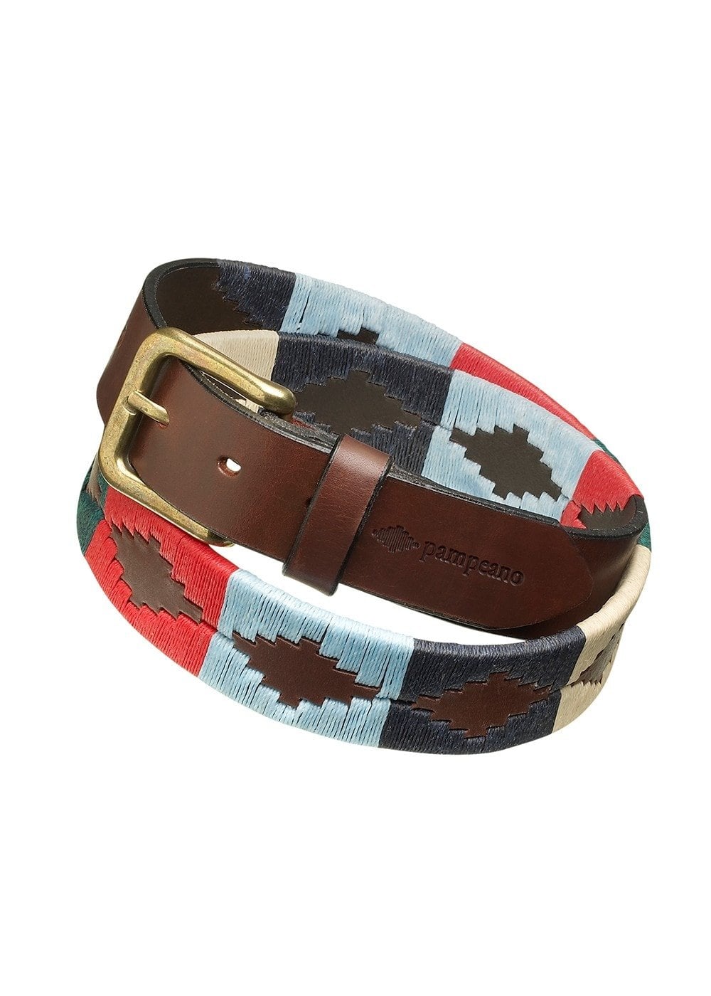 Multi 1.5" Polo Belt - Navy, Green, Red, Beige and Light Blue - 1