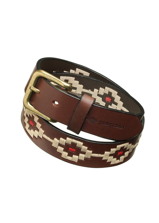 Principe 1.5" Polo Belt - Beige and Red - 1