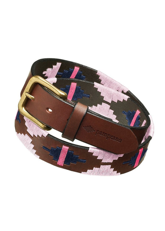 Rosa 1.5" Polo Belt - Navy and Pink - 1