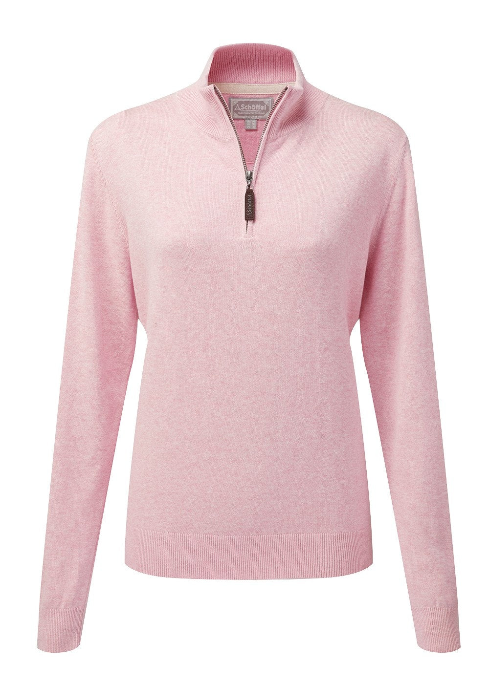 Polperro Pima 1/4 Zip - Pink Marl - 6