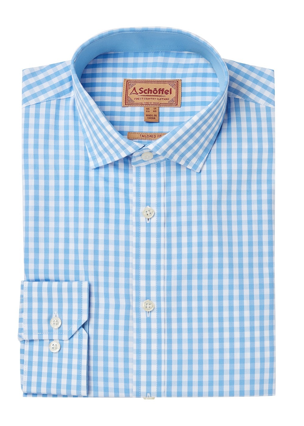 Thorpeness Tailored Shirt - Blue Check - 6