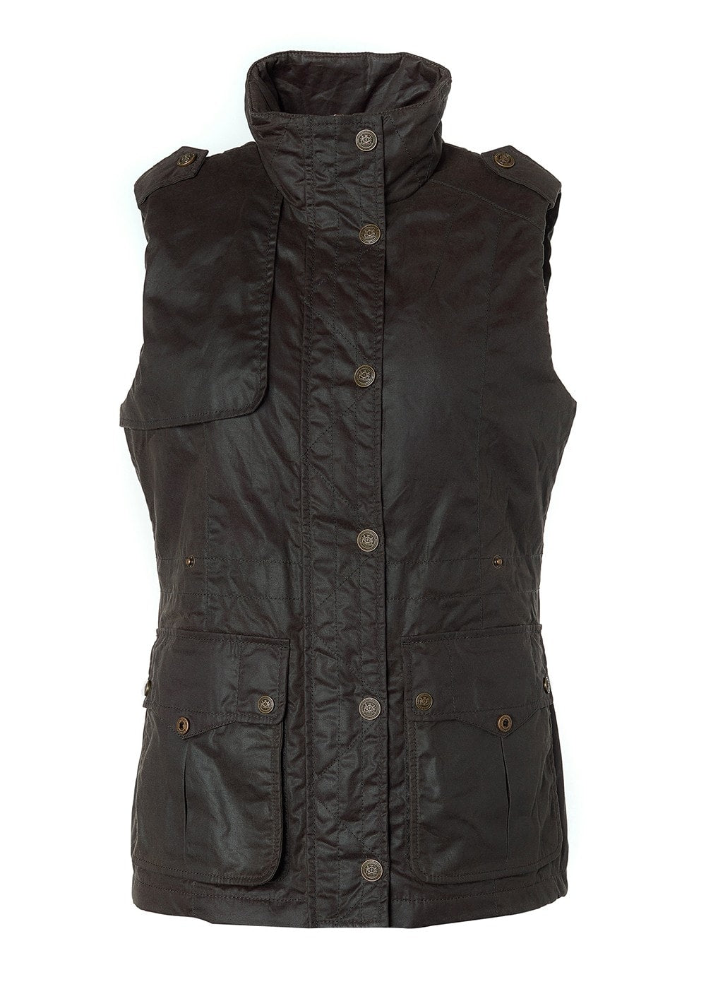 Alma Wax Gilet - Dark Olive - 5