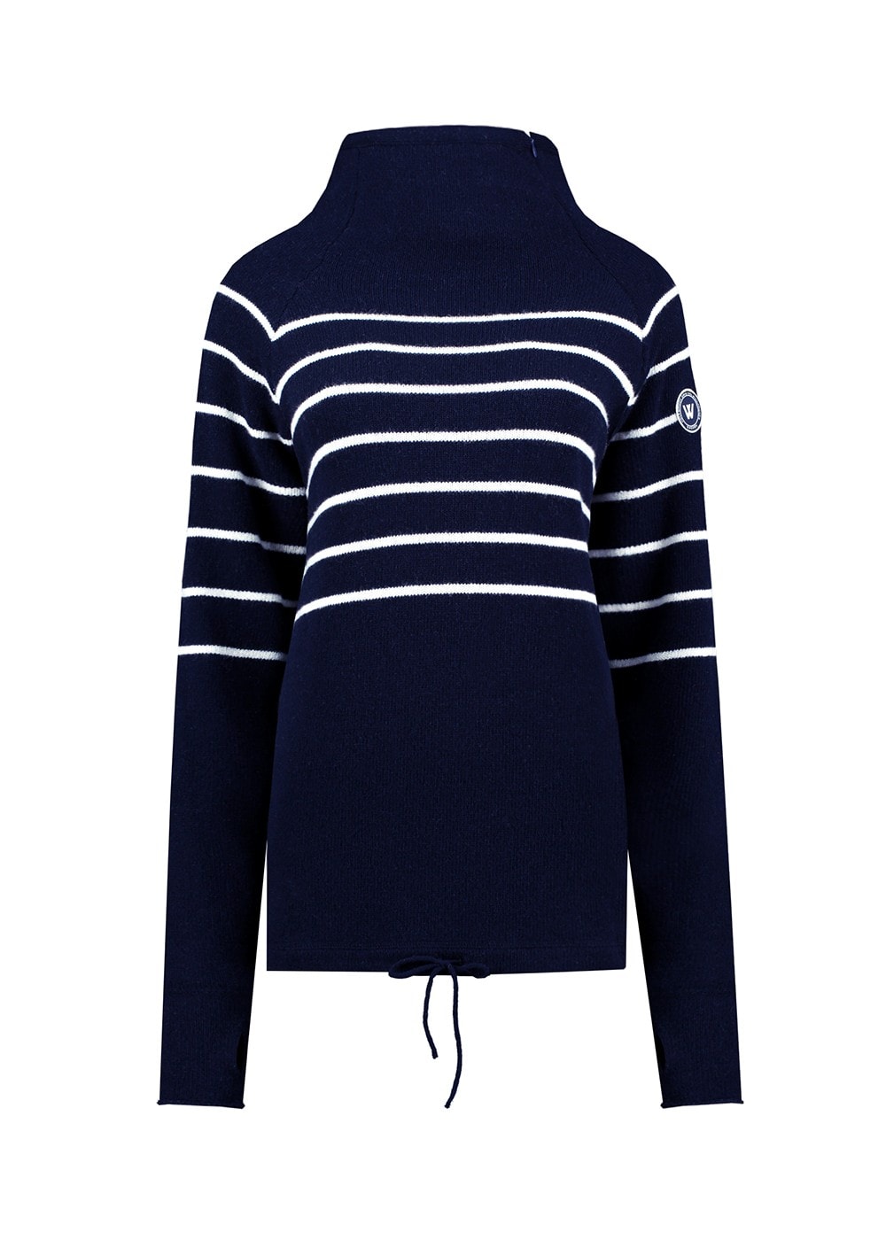 Martina Windproof Sweater - Navy and Off White - 4