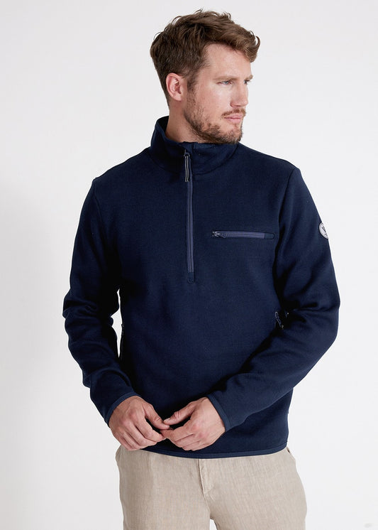 Jonte T-Neck Windproof Sweater - Navy - 1