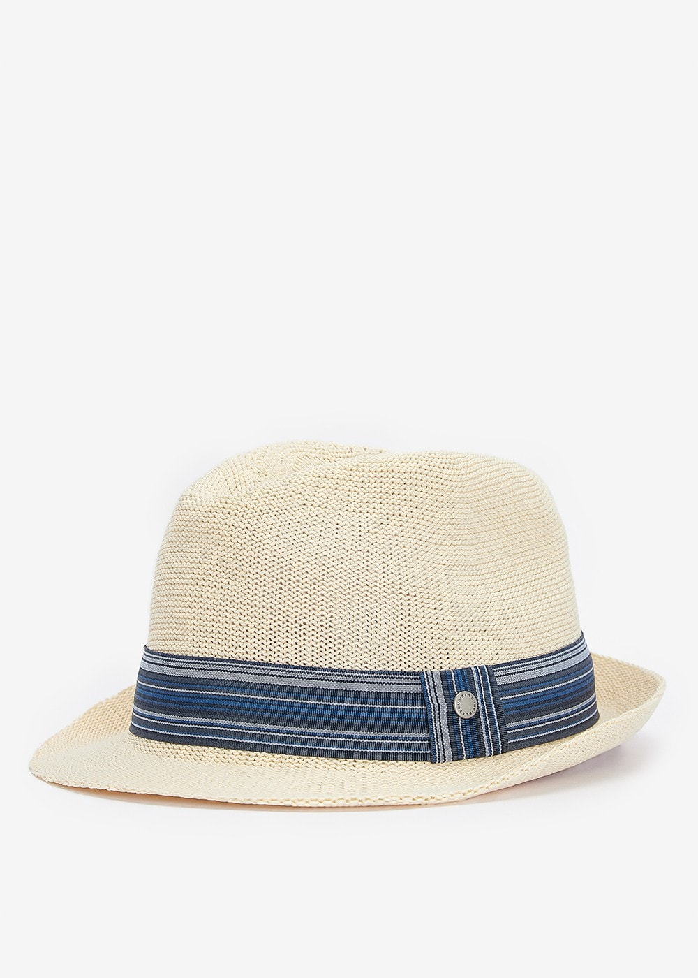 Belford Trilby Summer Hat - Ecru and Blue - 5