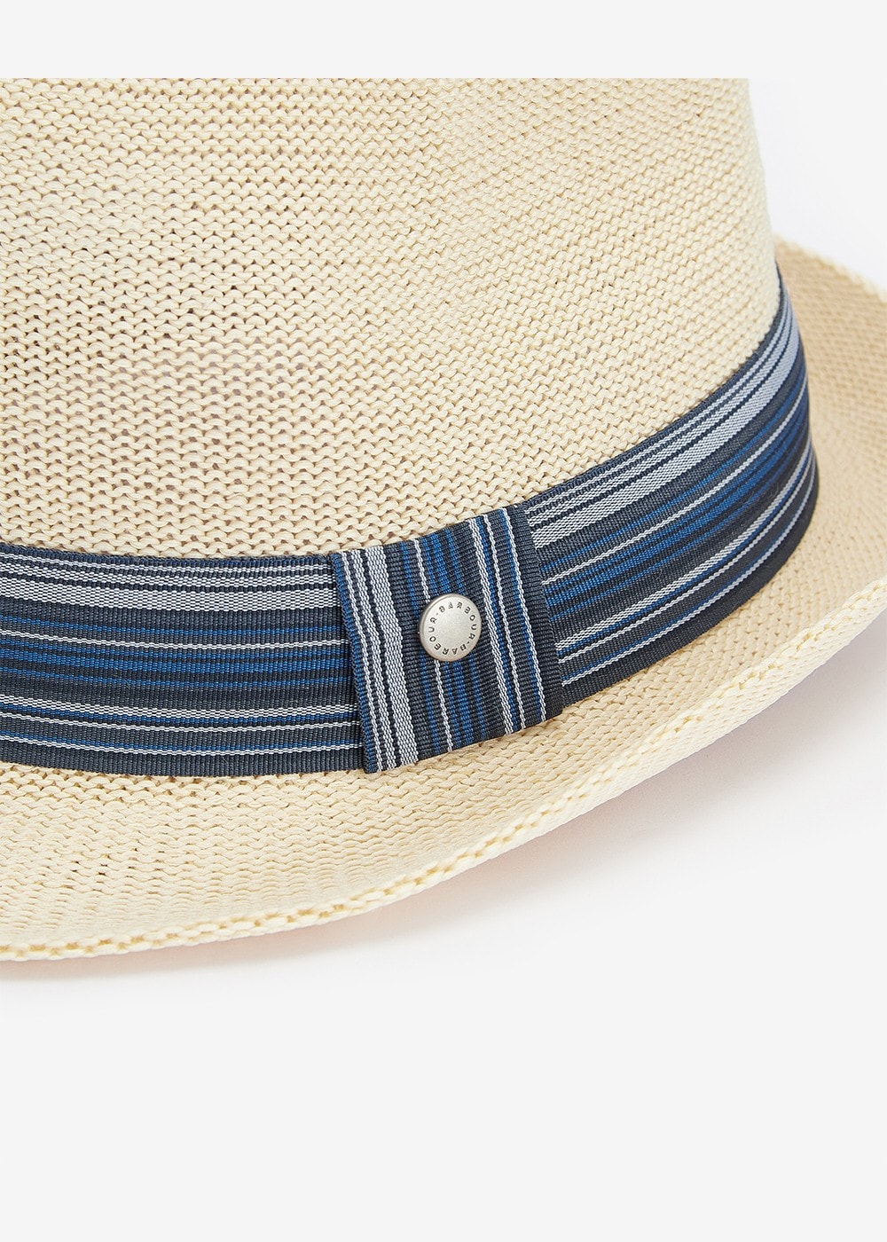 Belford Trilby Summer Hat - Ecru and Blue - 6