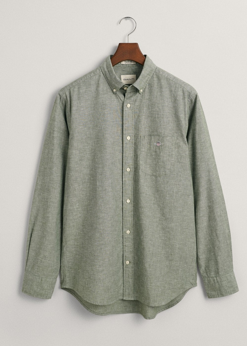 Cotton Linen Shirt - Pine Green - 5