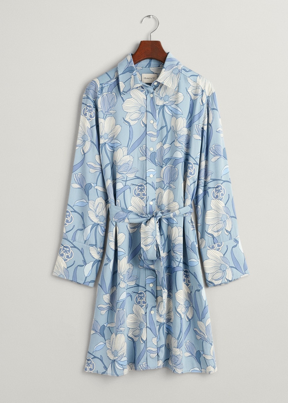 Magnolia Shirt Dress  - Dove Blue - 7