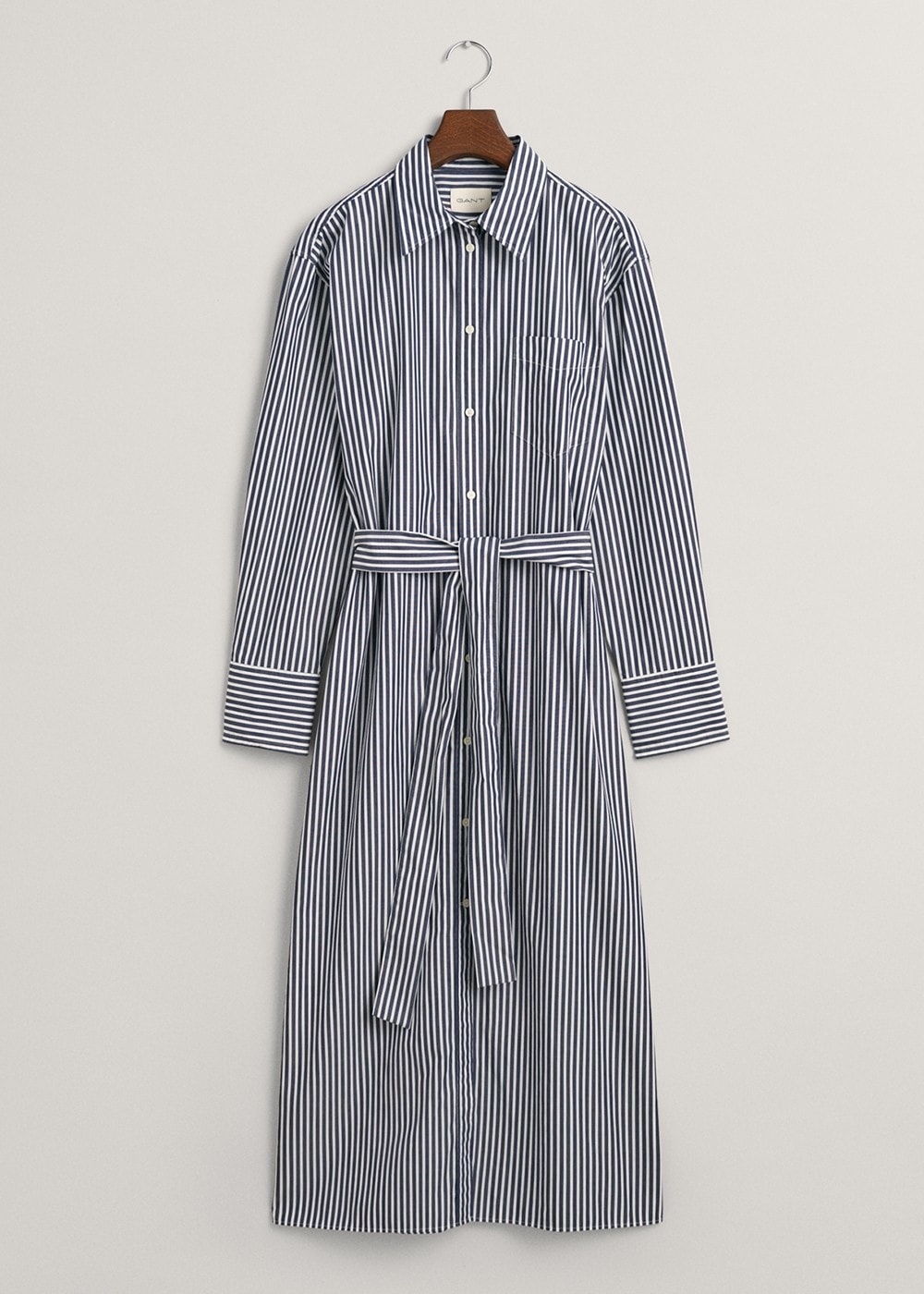 Striped Poplin Shirt Dress - Classic Blue - 6