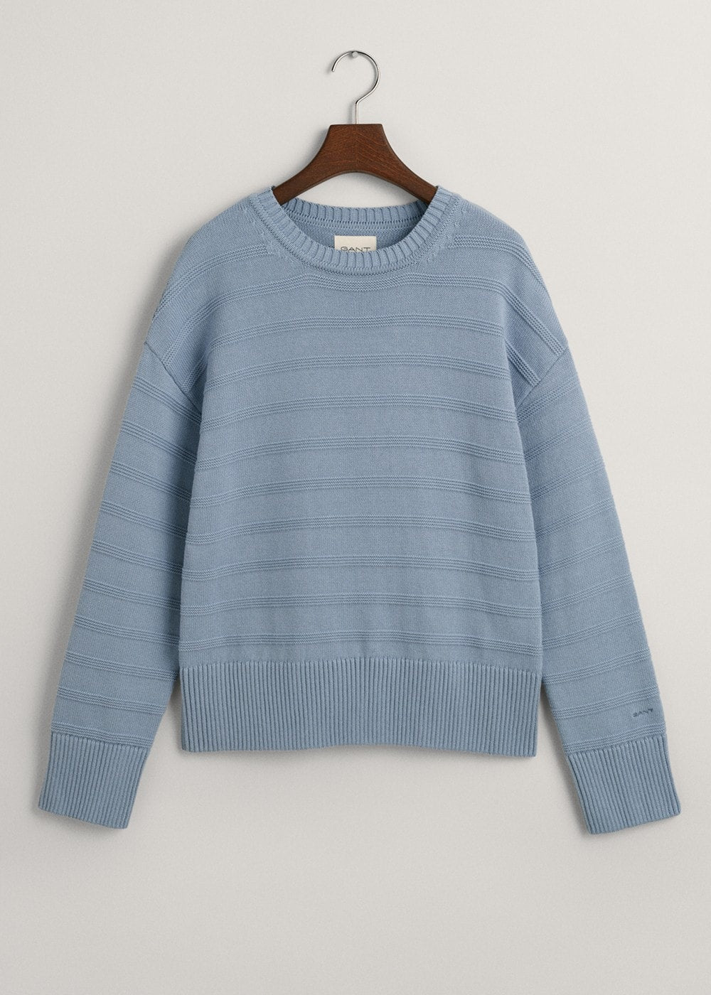 Tonal Striped Crew Neck - Dove Blue - 8