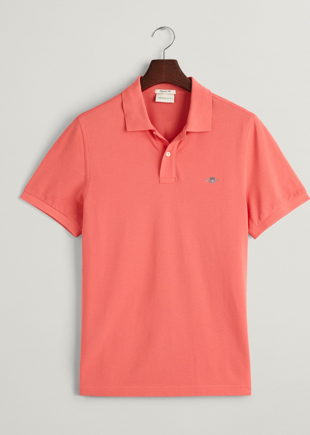 Shield Pique Polo - Sunset Pink - 5