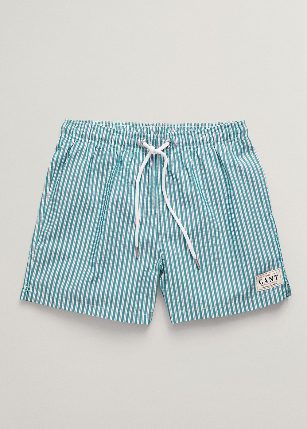 Seersucker Swim Shorts - Ocean Turquoise - 5