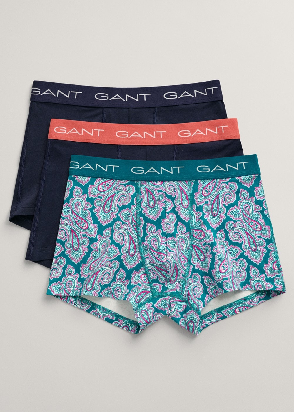 Paisley Print Trunks 3-Pack - Ocean Turquoise - 1