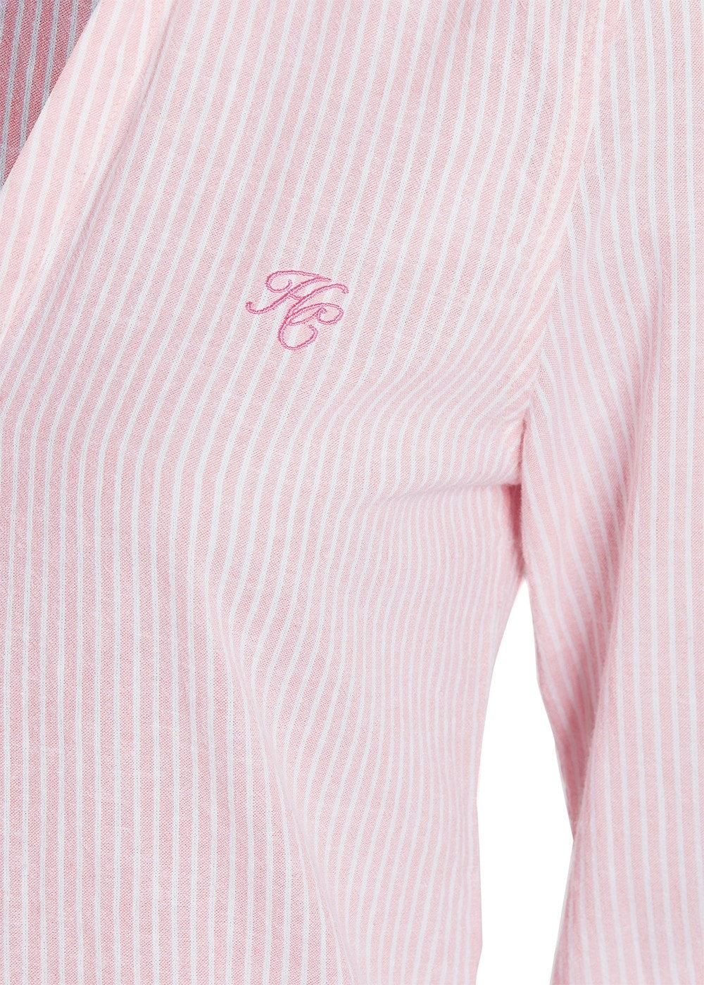 Classic V-Neck Shirt - Pink Stripe - 7