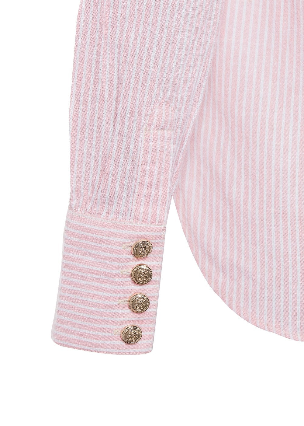 Classic V-Neck Shirt - Pink Stripe - 8