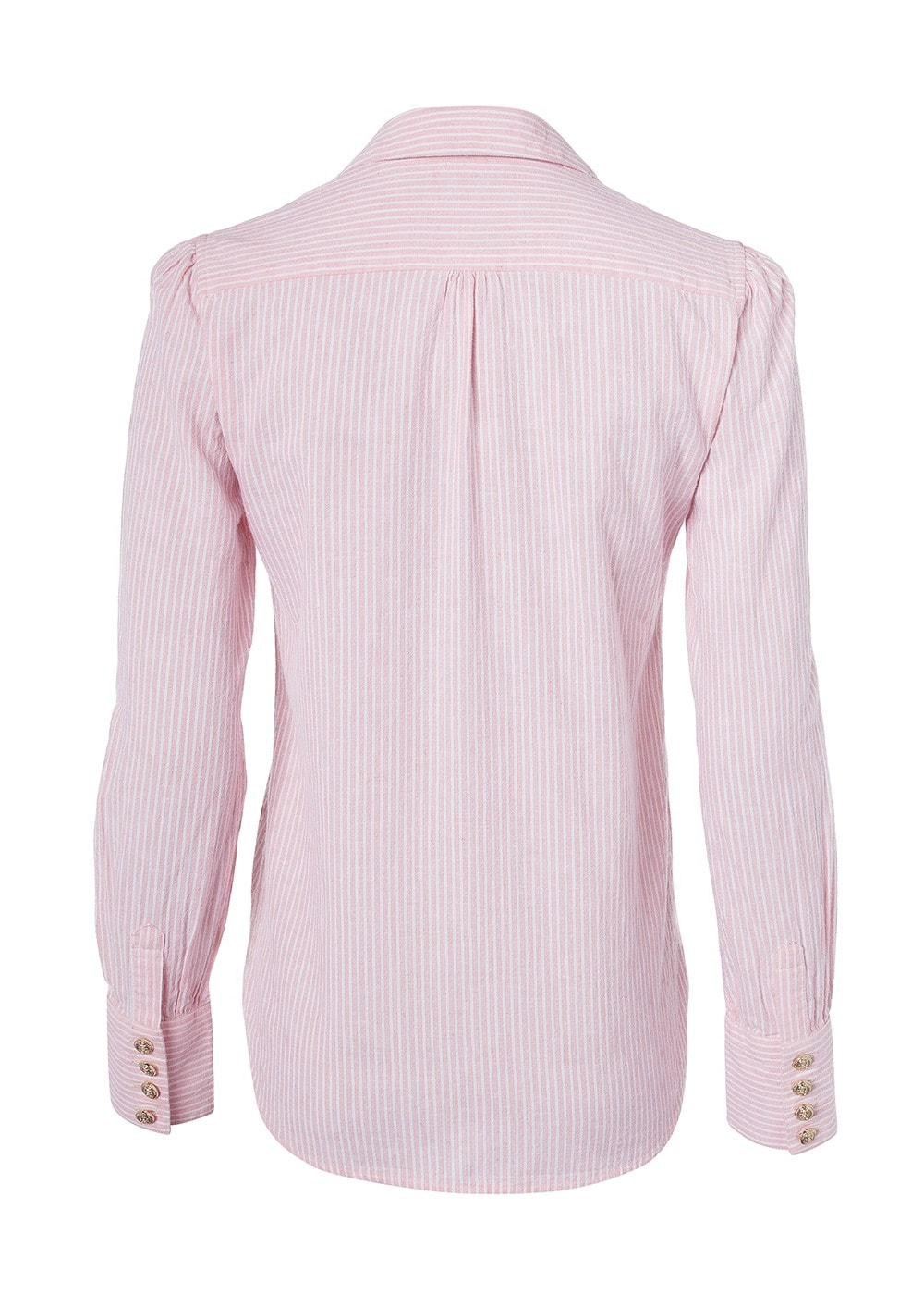 Classic V-Neck Shirt - Pink Stripe - 10