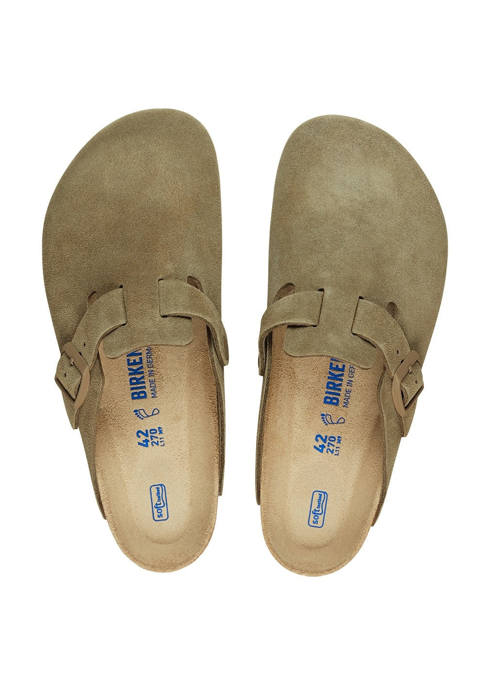 Boston Suede Clogs - Faded Khaki - 2