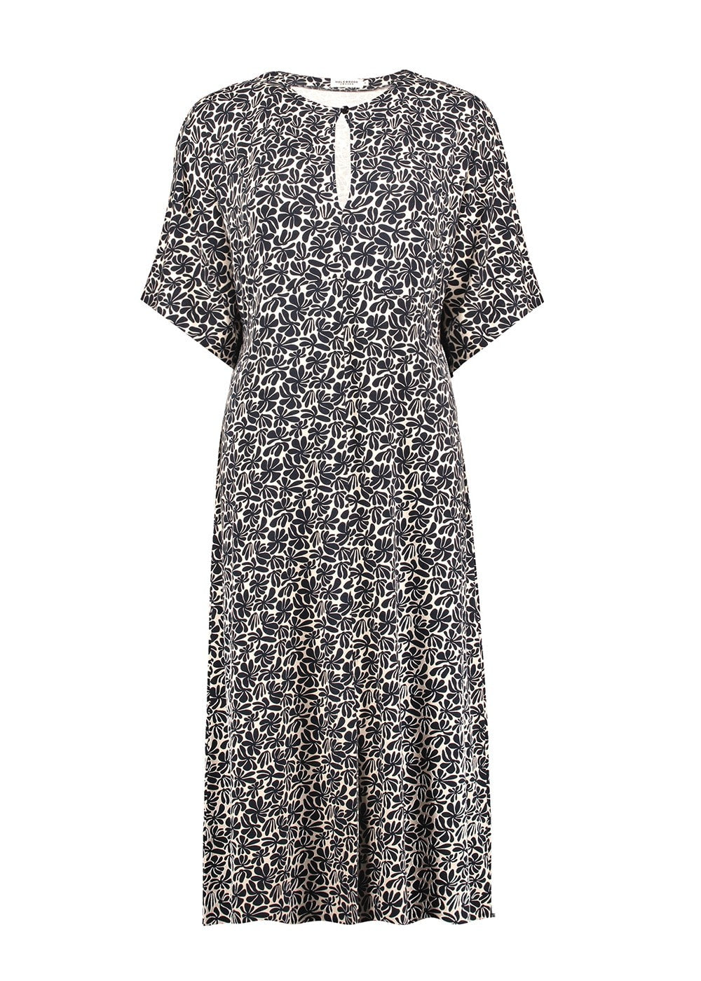 Asta Midi Dress - Sand and Navy - 4