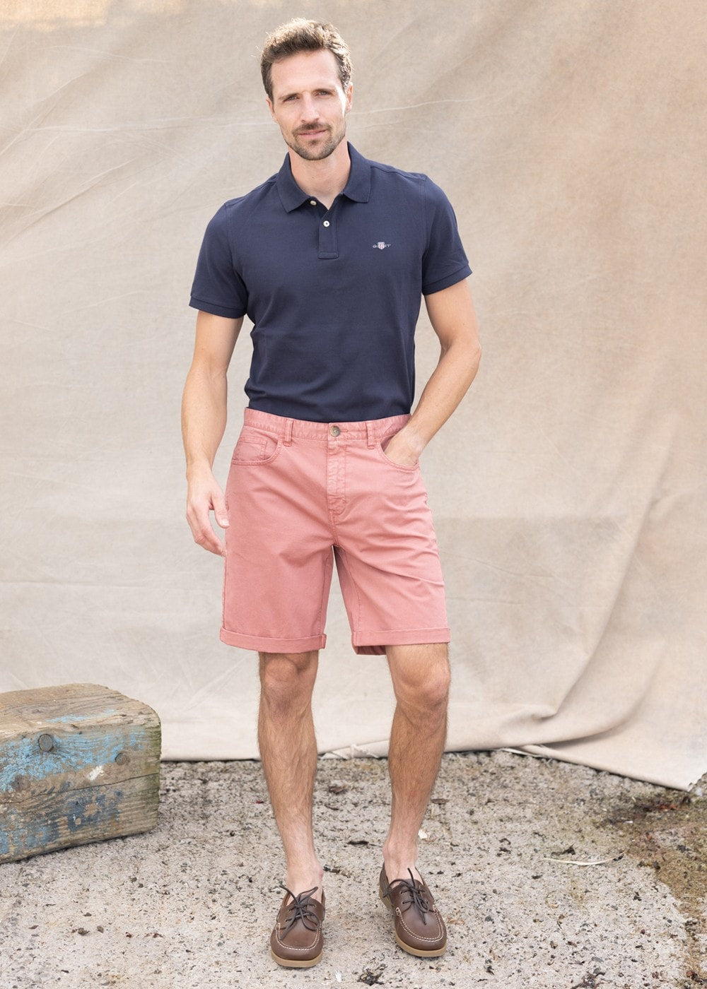 Overdyed Twill Shorts - Pink Salt - 2