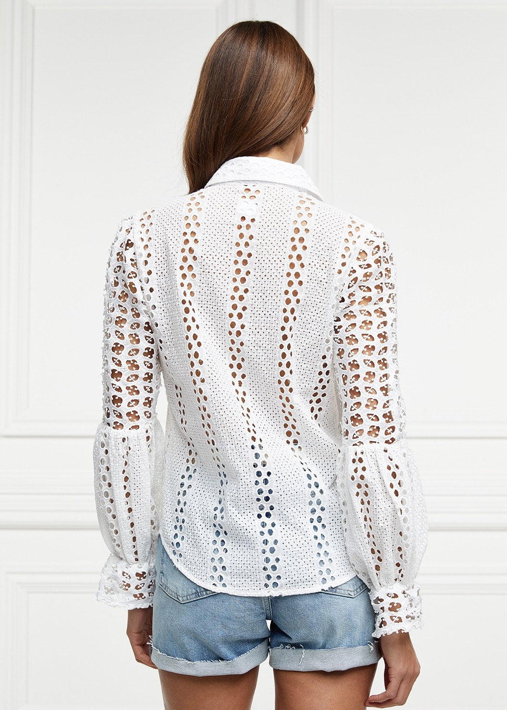 Broderie Lace Shirt - White - 4