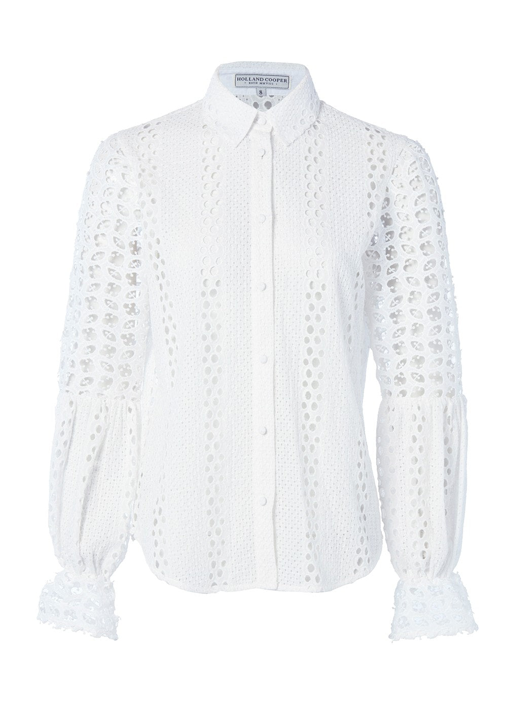 Broderie Lace Shirt - White - 6