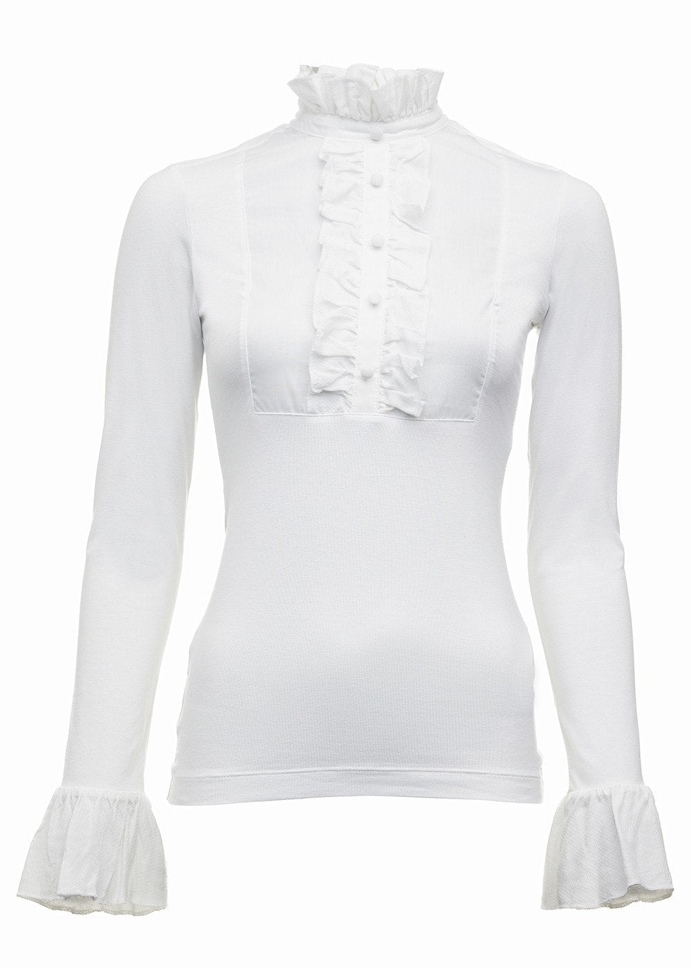 Melissa Jersey Blouse - White - 5