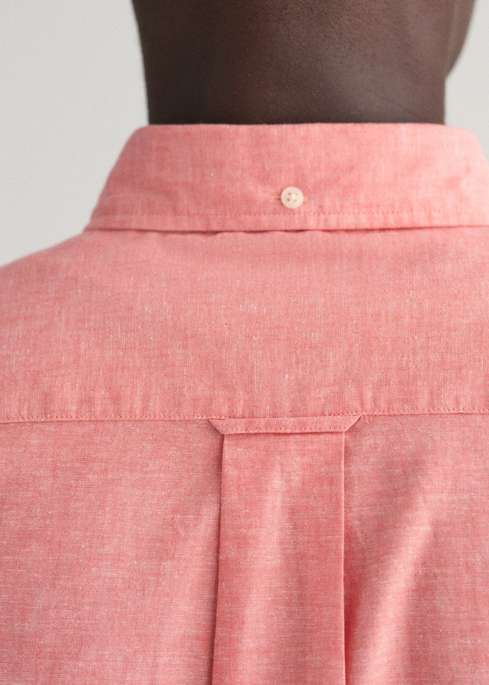 Cotton Linen Short Sleeve Shirt - Sunset Pink - 3