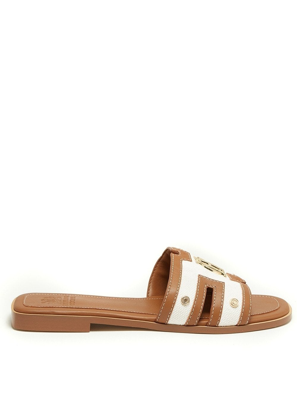 Monogram Slides - Tan Canvas - 2