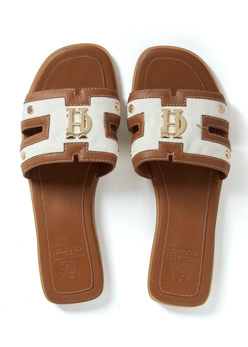 Monogram Slides - Tan Canvas - 3