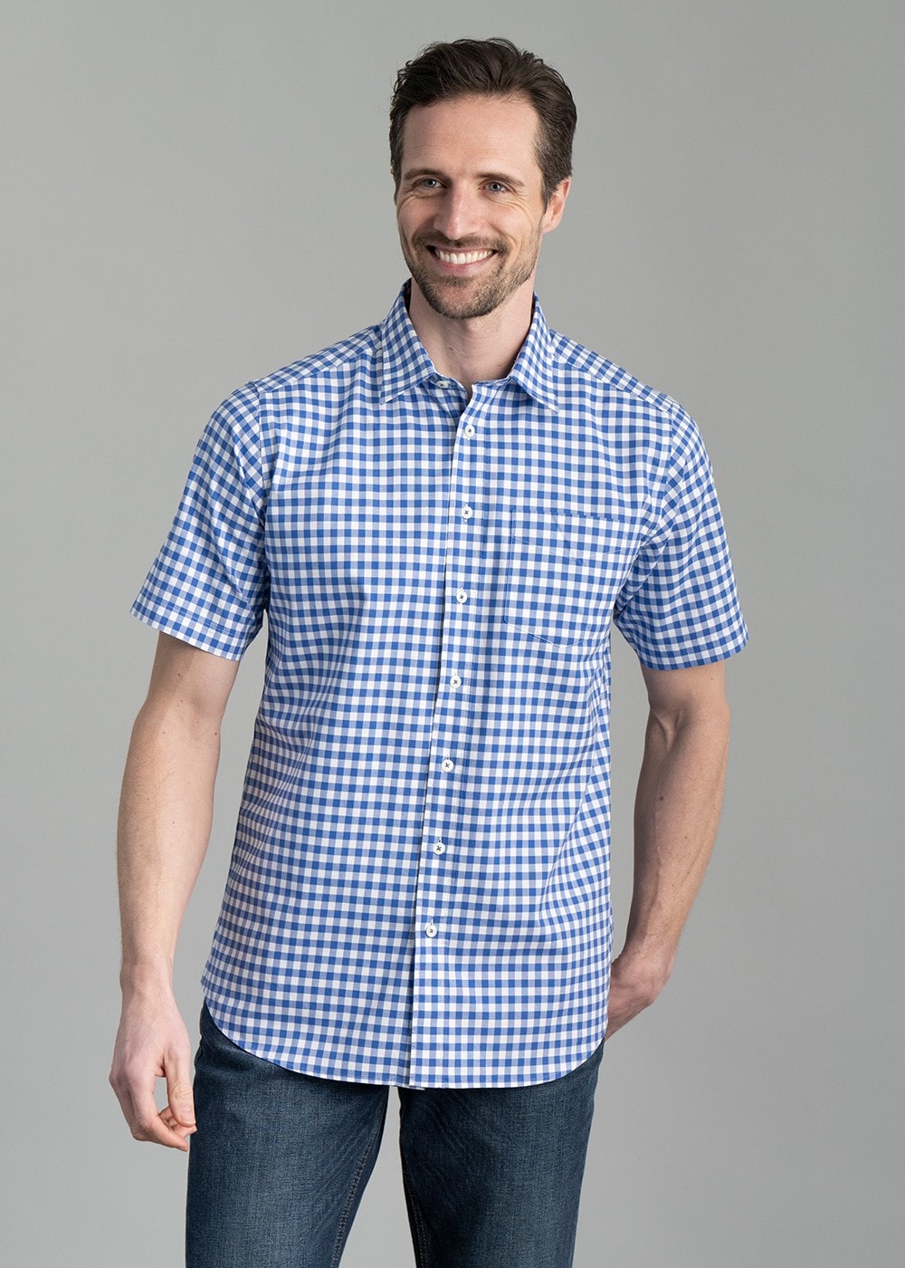 Jasper Short Sleeve Oxford Shirt - Sky - 2