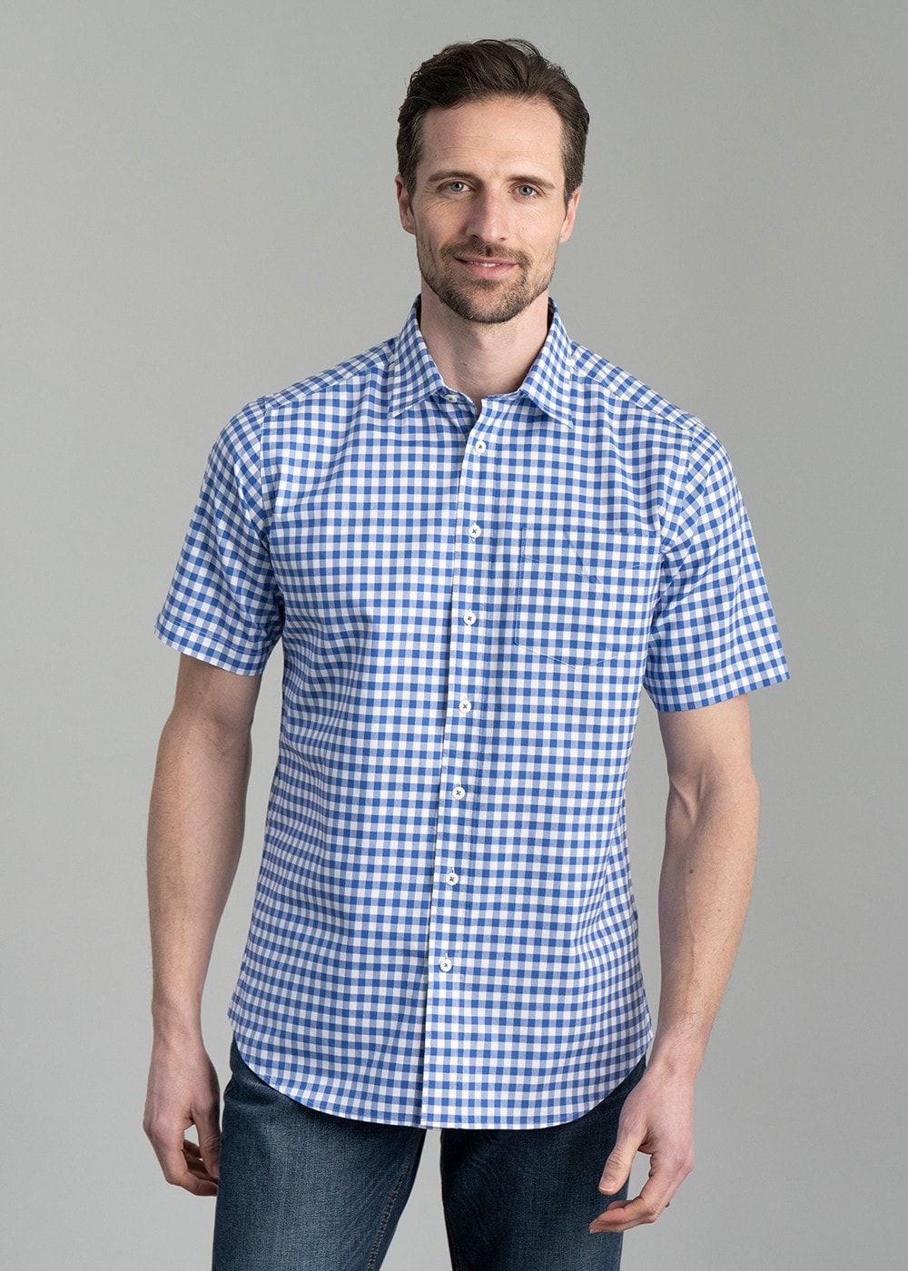 Jasper Short Sleeve Oxford Shirt - Sky - 3