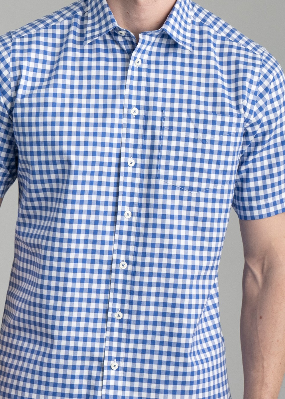 Jasper Short Sleeve Oxford Shirt - Sky - 4