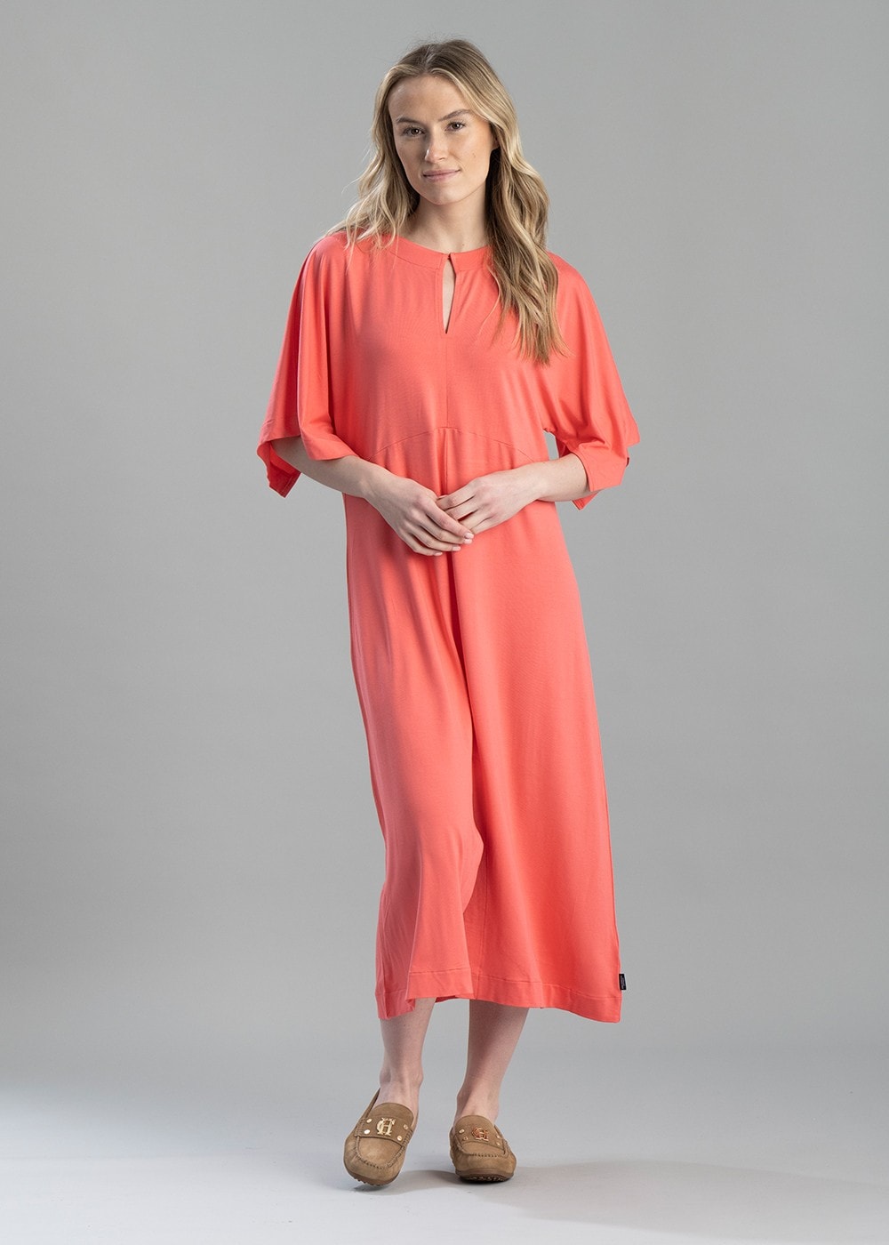 Asta Midi Dress - Coral Pink - 1