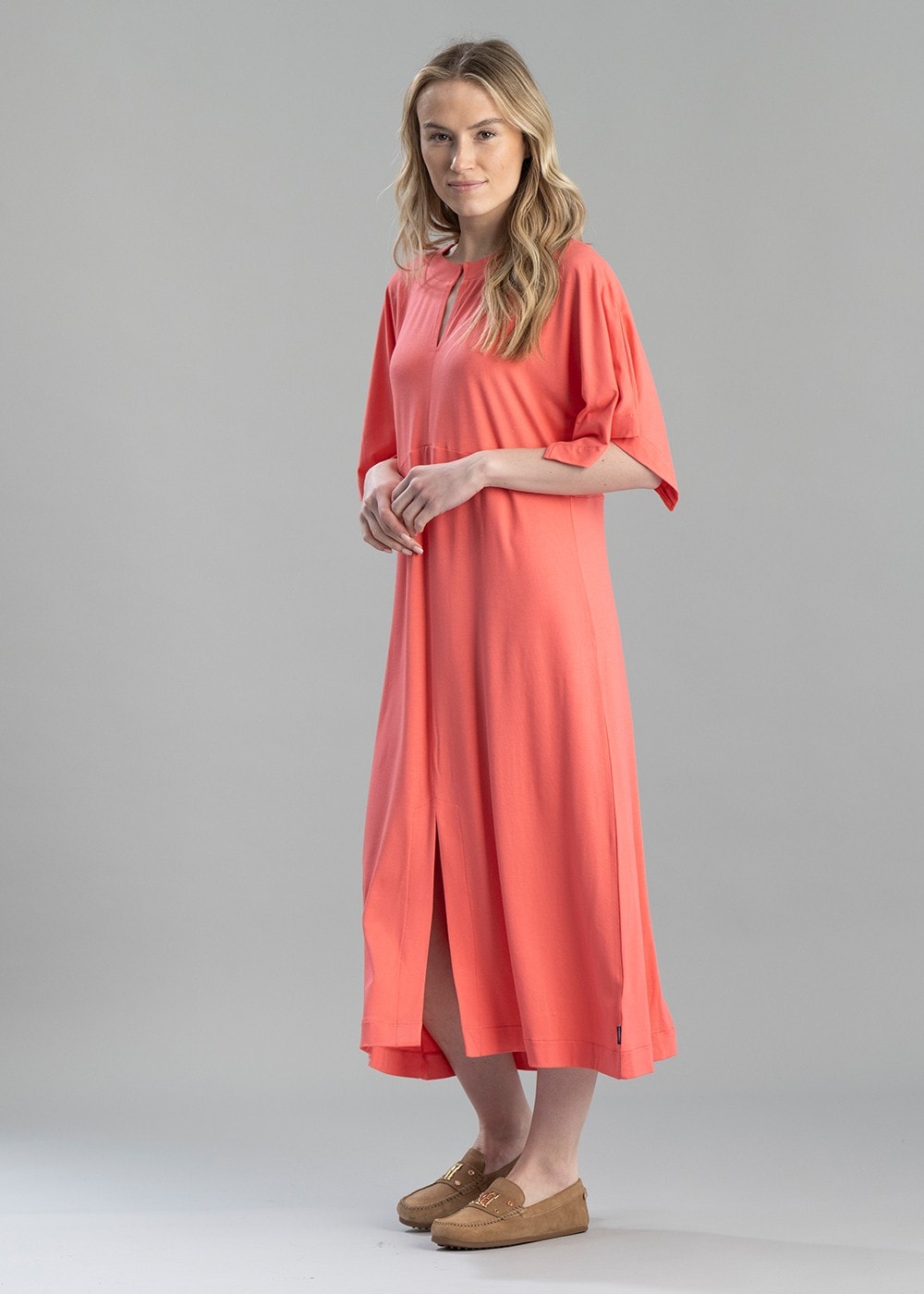 Asta Midi Dress - Coral Pink - 2