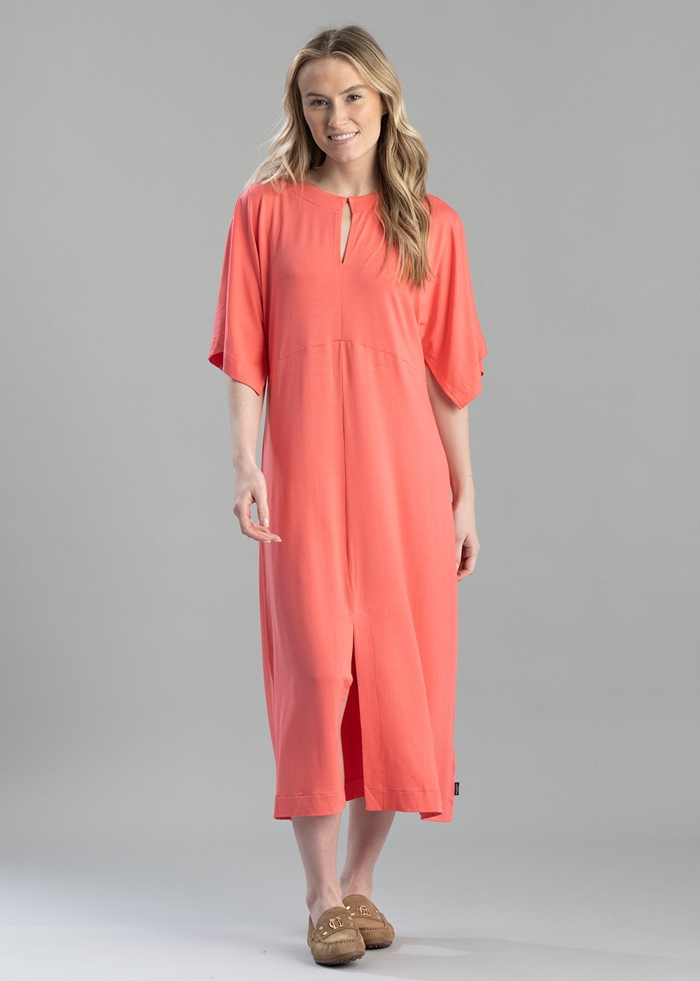 Asta Midi Dress - Coral Pink - 3