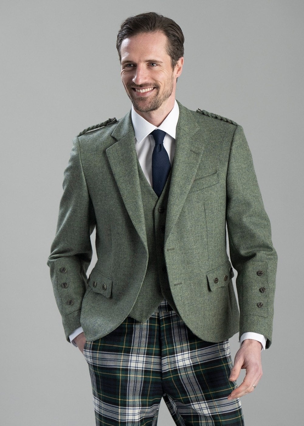 Tweed Argyll Jacket - Lovat - 3