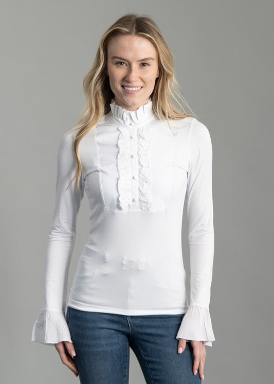 Melissa Jersey Blouse - White - 1