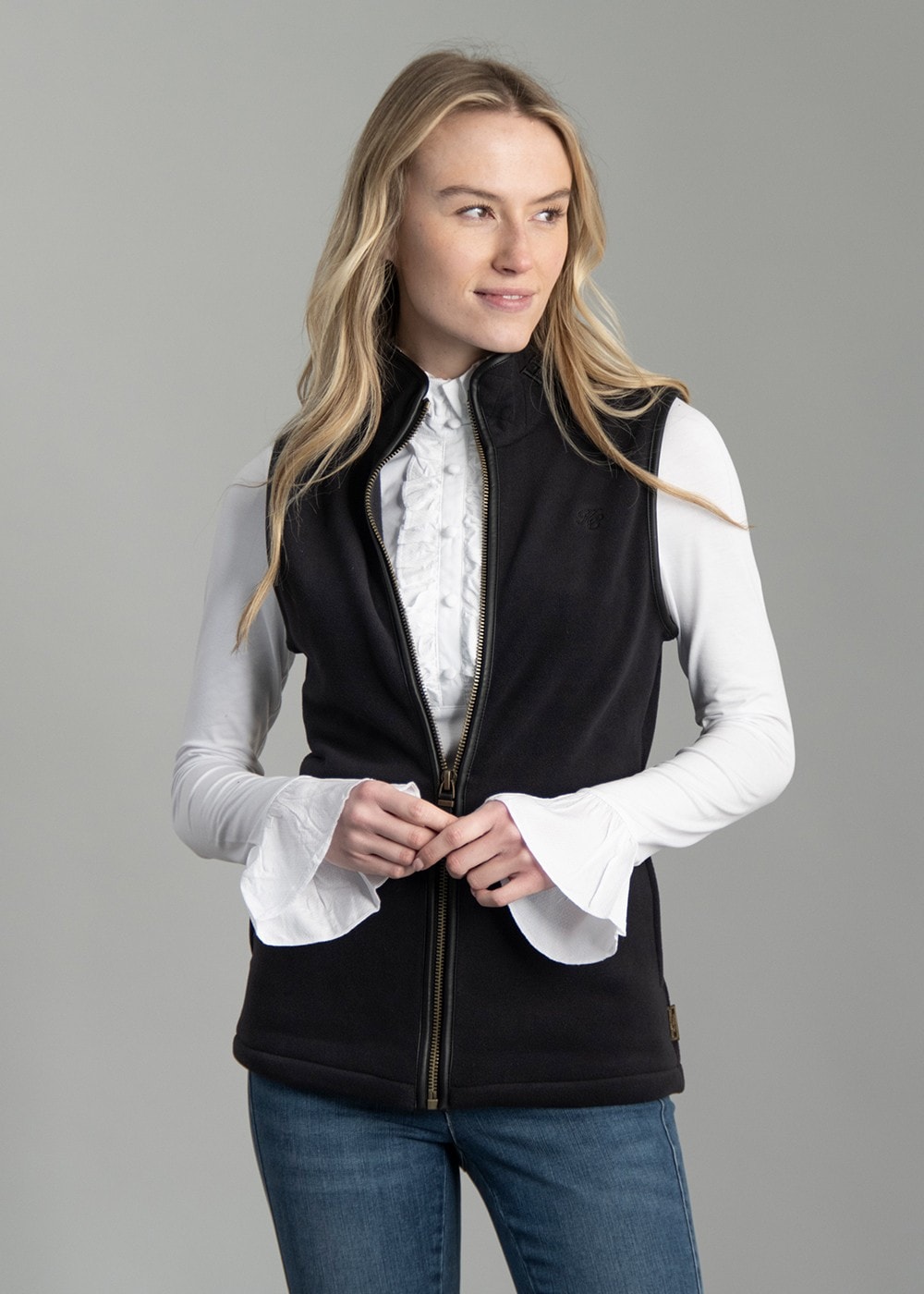 Country Fleece Gilet - Black - 1