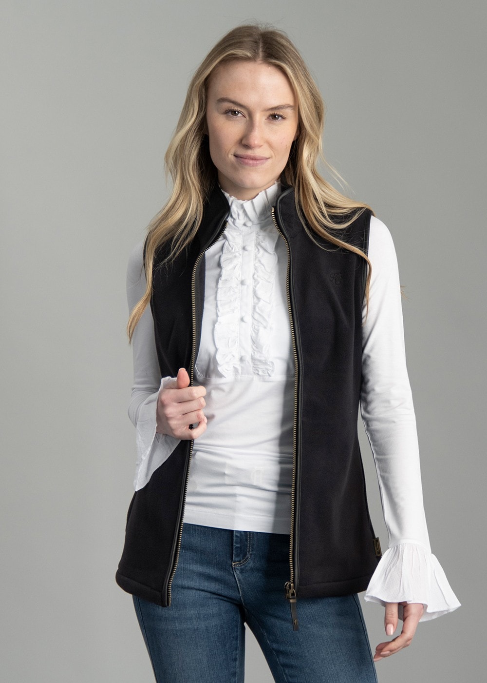 Country Fleece Gilet - Black - 2