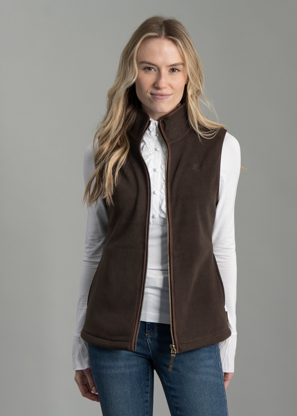 Country Fleece Gilet - Chocolate - 2