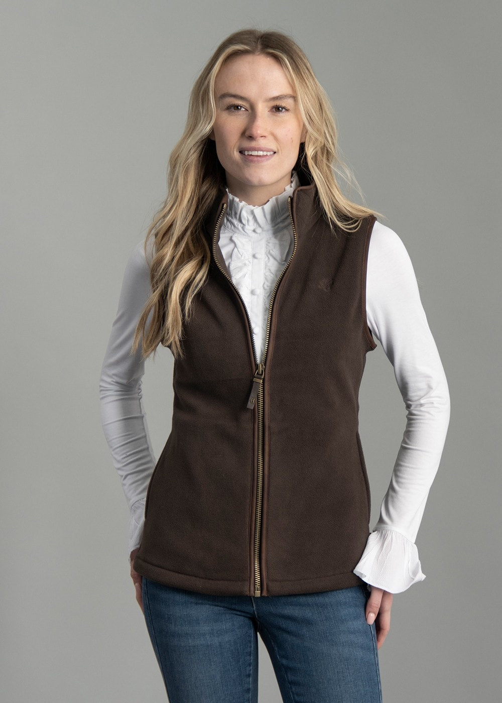 Country Fleece Gilet - Chocolate - 3