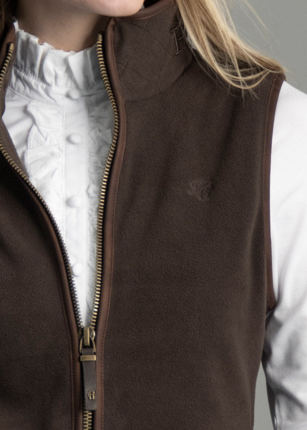 Country Fleece Gilet - Chocolate - 4