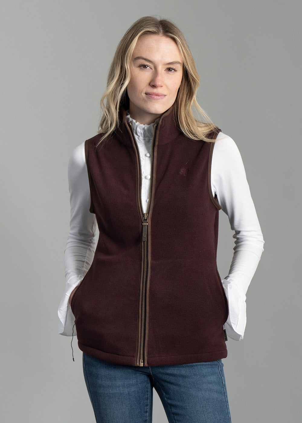 Country Fleece Gilet - Mulberry - 3